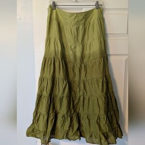 Vintage Green Boho Skirt